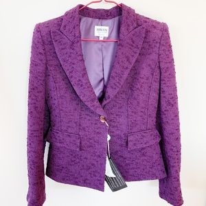 Armani Collezioni purple wool blazer size 38, US 2